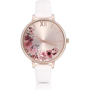 KIMOMT Women's Luxury Quartz Watch, Leather Mesh Band, Waterproof Elegant Design